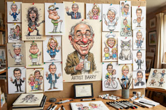 create unique and funny caricature art