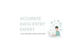 do fast and accurate data entry, typing, exel PDF to word