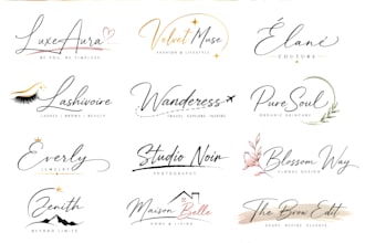 design a handwritten signature logo