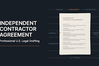 draft a professional US attorney independent contractor agreement