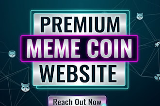 create crypto token website, coin or meme website