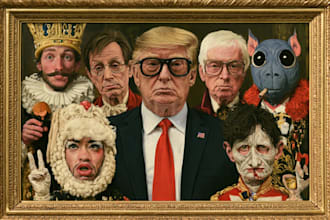 draw a political or satirical cartoon