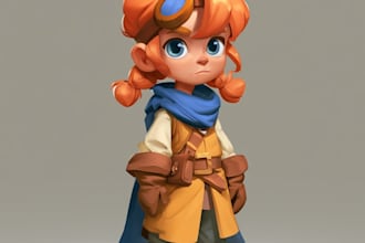 draw 2d game character illustration