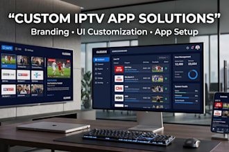 advanced iptv app branding and UI customization for android TV, ios, smart TV