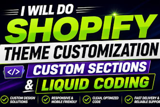 do shopify theme customization custom sections  liquid coding