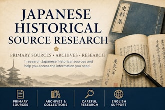 find japanese historical sources for your research