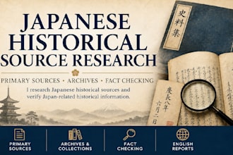 research japanese historical sources for your project
