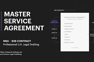 draft a professional US attorney master service agreement msa