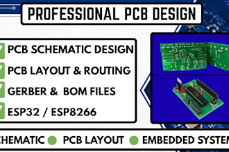 design pcb schematic, pcb layout design, arduino device, esp32 altium, easyeda