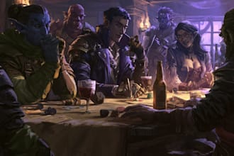 do group party character art, dnd party