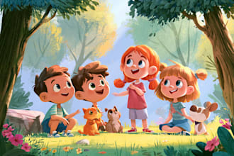 draw children book illustration