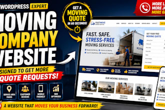 build a moving company wordpress website with quote requests