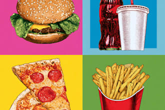 design food pop art of your food pop art
