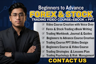 create beginners forex trading video course, stock market course, PPT, workbook