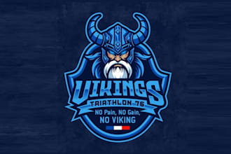 design amazing viking triathlon club logo