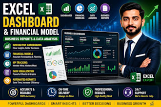create excel dashboard, financial model and business reports