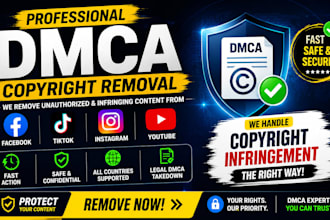 remove fb tiktok instagram youtube copyright under under dmca