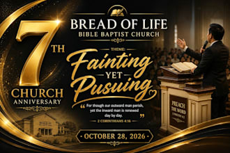 design professional church flyer, banner and event poster