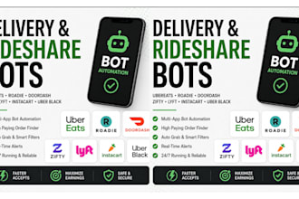 ubereats bot, roadie bot, doordash bot, zifty, lyft, instacart uber black bot