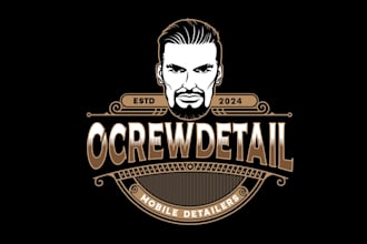 design mascot crew detail car business logo