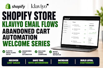 setup shopify store klaviyo email flows abandoned cart automation welcome series