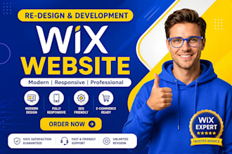 do wix website design, redesign and wix website development