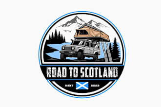 design custom fantastic off road camper logo