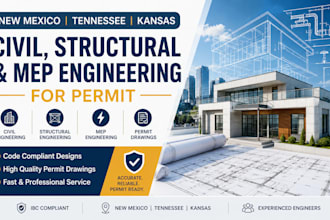 new mexico and tennessee kansas civil and structural mep engineering for permit
