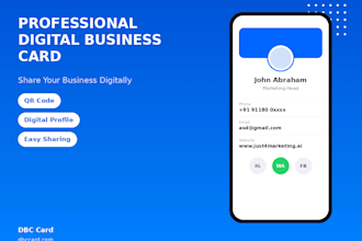 create a real estate agent digital business card with qr code