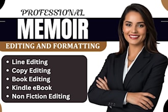 copy edit memoir amazon kdp manuscript proofreading non fiction book editing