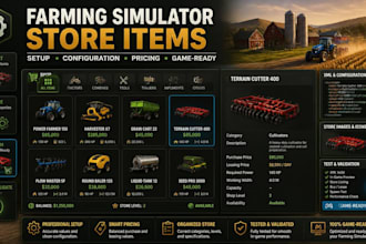 setup and configure your farming simulator store items