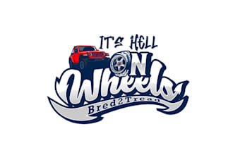 design wheel fun truck car tire logo