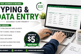 do accurate typing and data entry