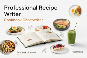 write cookbook, recipe book, recipe writer, cookbook ghostwriter, meal plan