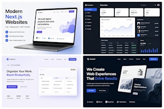 build a modern nextjs website with admin panel and API
