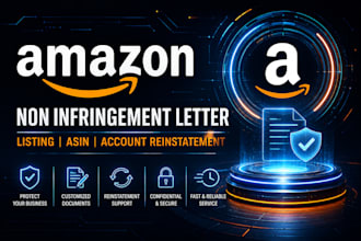 do amazon non infringement letter for listing, asin and account reinstatement