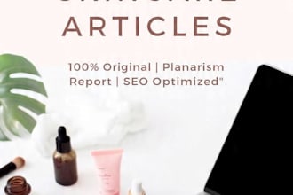 write SEO blog articles for beauty health and skincare