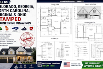 do colorado, georgia, north carolina, virginia ohio stamped engineering drawing