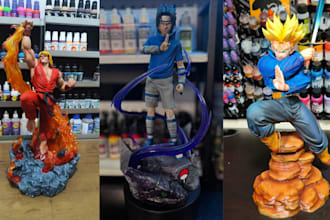 design and 3d print and paint custom action figures anime models game miniatures