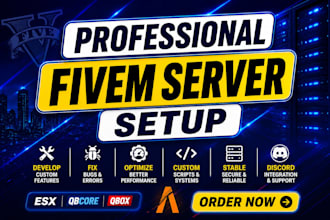 develop, fix, and customize your fivem esx qbcore qbox server