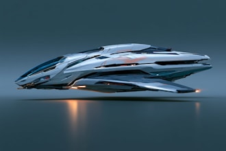 draw high quality spaceship concept