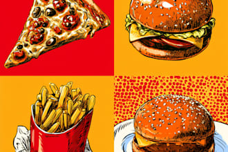food pop art of your food pop art