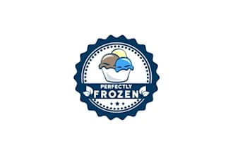 design perfectly frozen ice cream logo