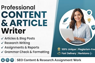 seo content, article, and research writing