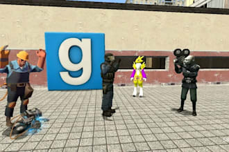 convert and port any 3d model into gmod player model for garrys mod