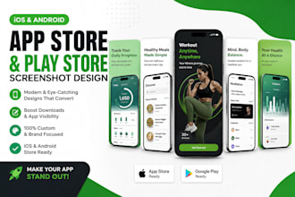 design app store and play store screenshots for ios and android