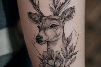 draw unique tattoo sketch for you