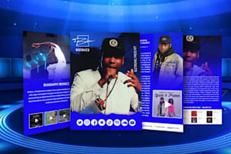 design  epk, dj press kit, one sheet, artist music epk, speaker one sheet epk