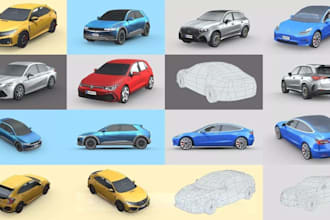 build optimized low poly 3d car model, vehicle pack for your game, german suv 3d