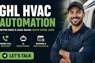 do ghl hvac ai receptionist, missed call recovery and appointment automation